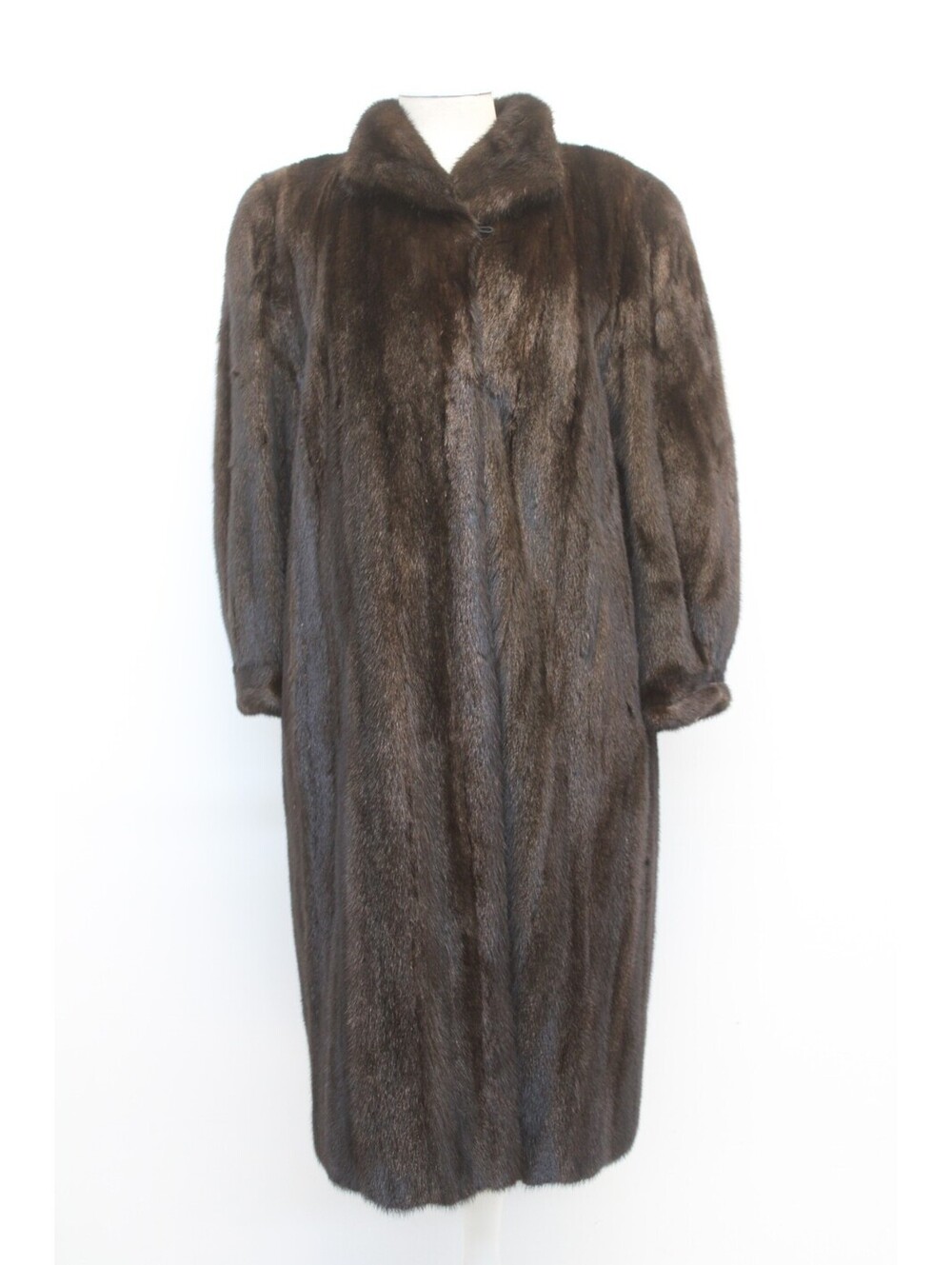 EXCELLENT CANADIAN ALMOST BLACK MINK FUR COAT JACKET WOMEN WOMAN SZ 16-18-20 XXX